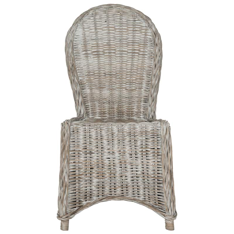 SAFAVIEH Manolica White Washed Dining Chair (Set of 2) - 19.5" x 26" x 40.5" - 20Wx26Dx41H
