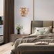 preview thumbnail 2 of 13, Glam Luxury 3-Light Tiered Crystal Wall Sconce Black Brass Bathroom Bedroom Accent Lamp - W 12.6" x H 15"