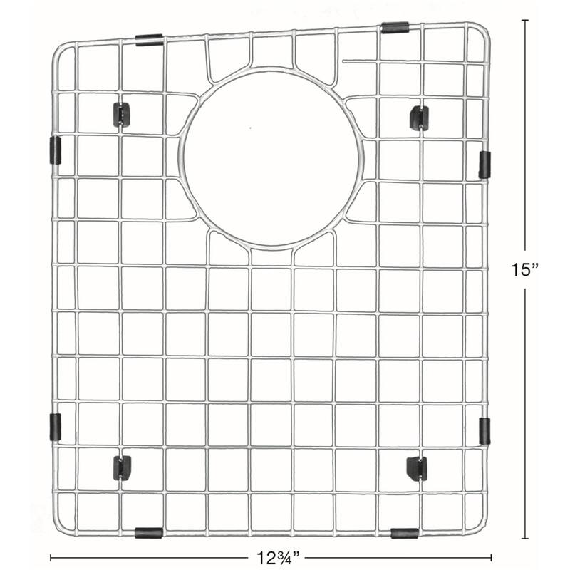 Karran USA GR-6005 12-3/4" L x 15" W Stainless Steel Basin Rack with - Stainless Steel