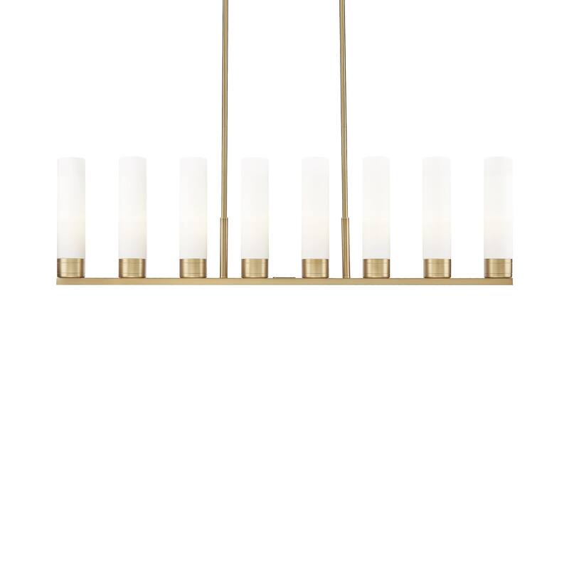 Innovations Lighting 617-8I-14-48 Boreas Linear Boreas 8 Light 48" - Brushed Brass / White