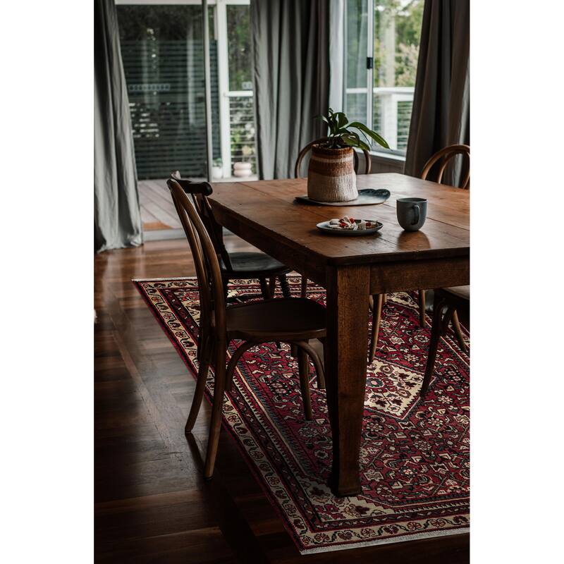 ECARPETGALLERY Hand-knotted Andelz Red Wool Rug - 3'7 x 5'3