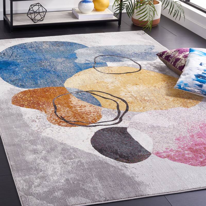 SAFAVIEH Art Studio Rexhie Modern Abstract Rug - 4' x 6' - Ivory/Blue