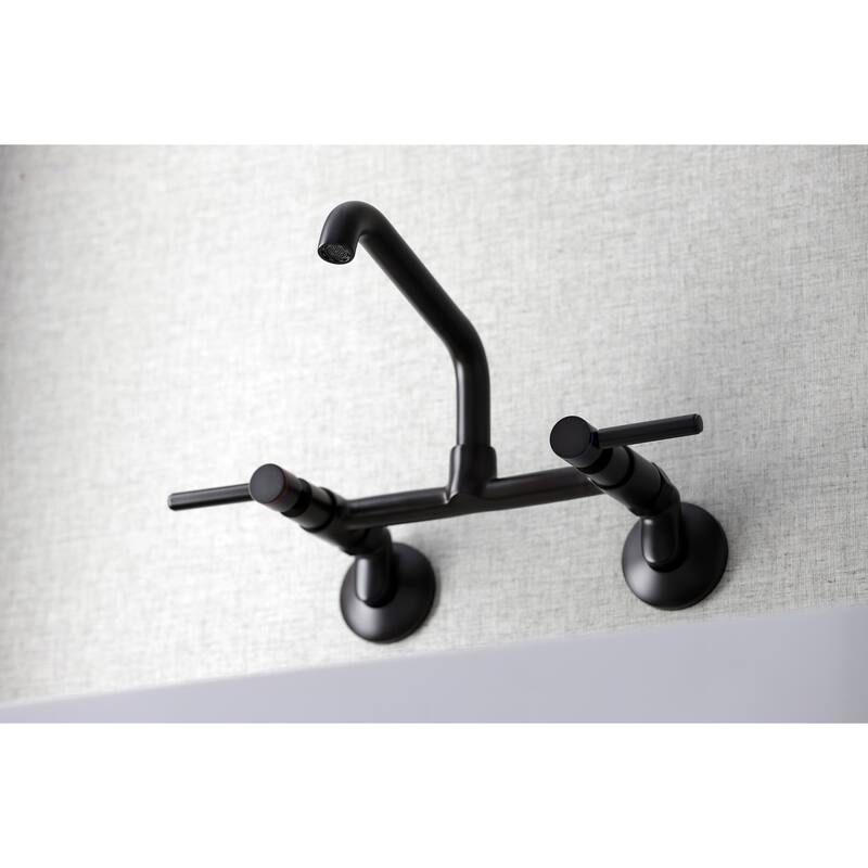 Kingston Brass Concord Two-Handle Wall Mount Kitchen Faucet