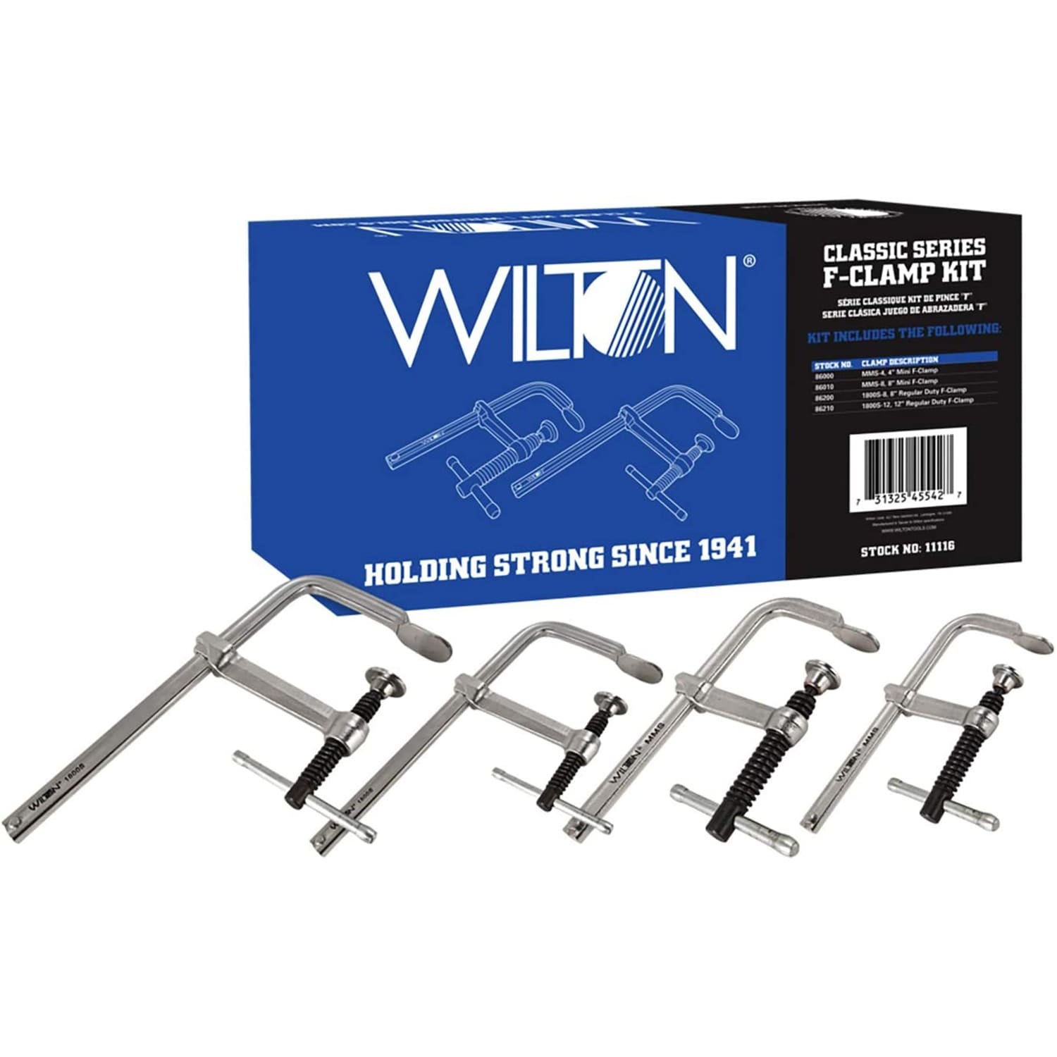 Wilton Tools JPW-11116 Regular Duty Drop Forged Oxide Spindle F Clamp,  Pack 11.2 Bed Bath  Beyond 37315697