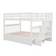 preview thumbnail 4 of 5, Stairway Full-Over-Full Bunk Bed with Twin size Trundle and Guard Rail