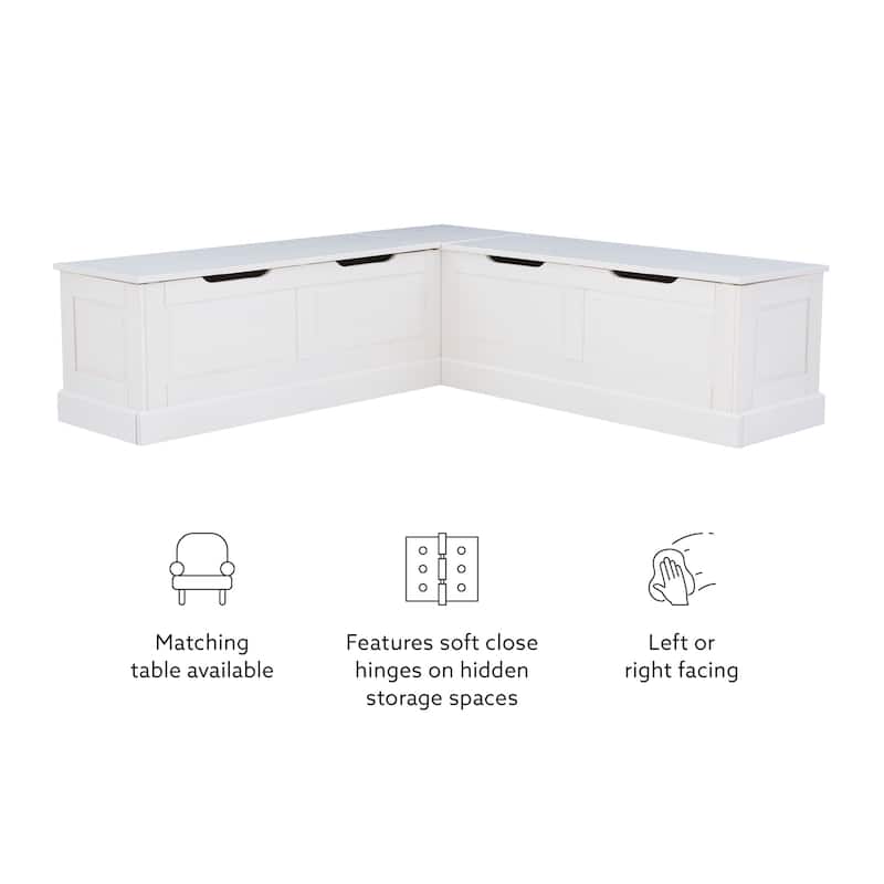 Josie L-shaped Backless Breakfast Nook Bench