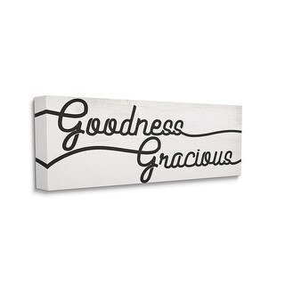 Stupell Bold Goodness Gracious Phrase Minimal Family Text Canvas Wall ...