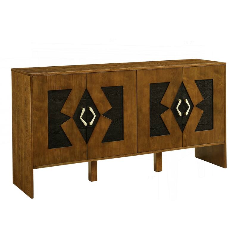 Versatile Mid Century Modern Storage Cabinet with Adjustable Shelves