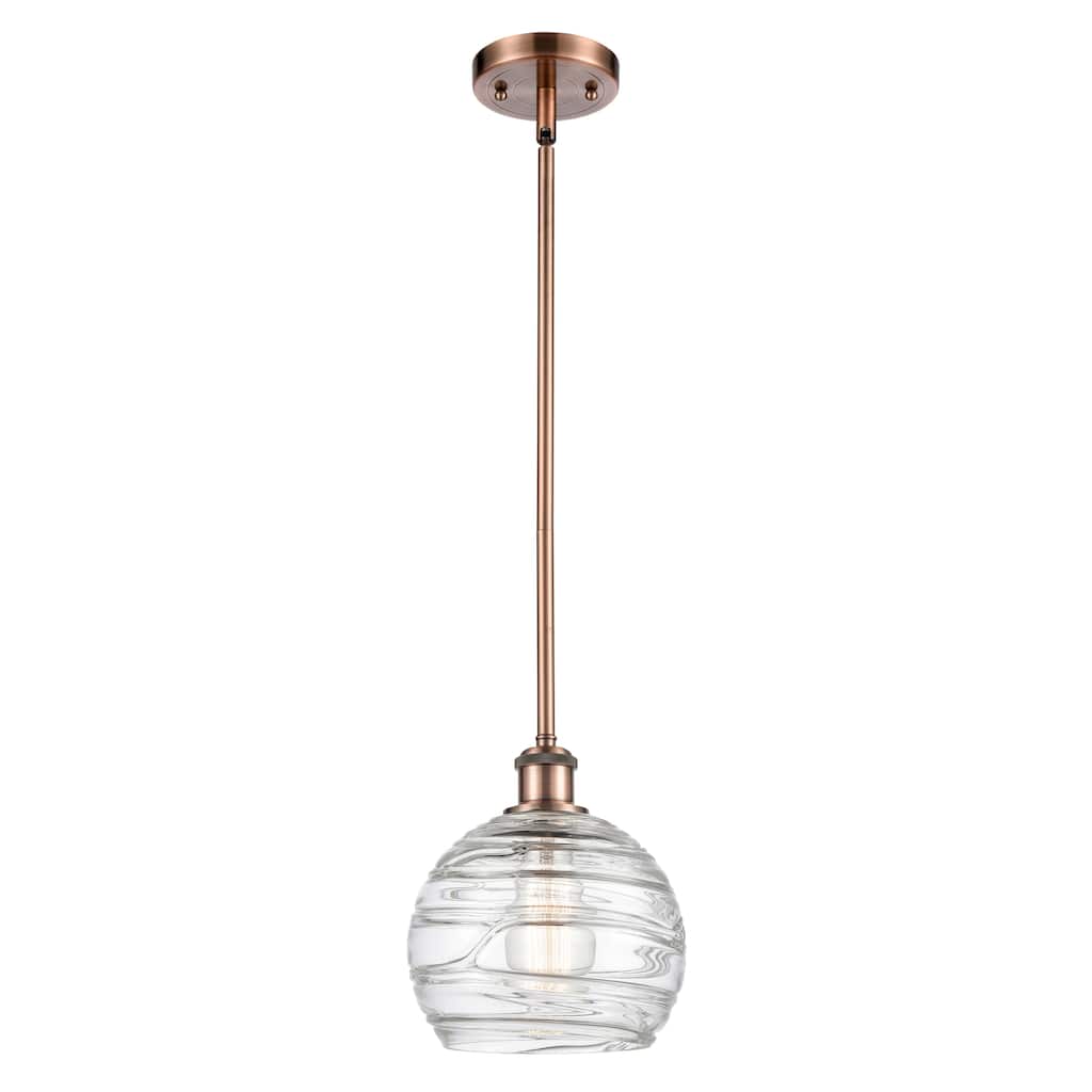 Innovations Lighting Athens Deco Swirl - 1 Light 8" Stem Hung Mini Pendant