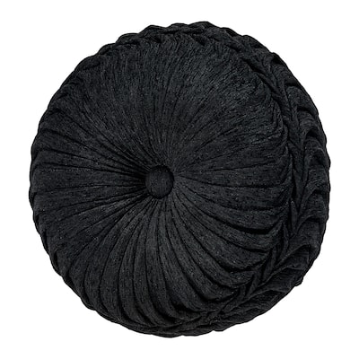 J. Queen New York Savoy Tufted Round Decorative Throw Pillow