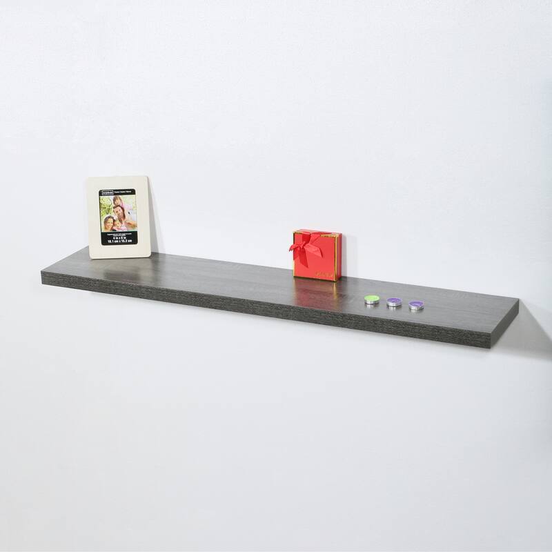 Modern and Contemporary Black Oak Floating Shelf - 47.2*9.25*1.5 inches