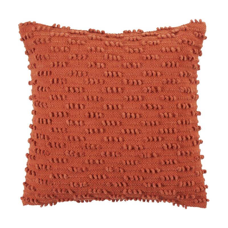 Nubby Design Down Filled Throw Pillow - Rust - 20"x20"