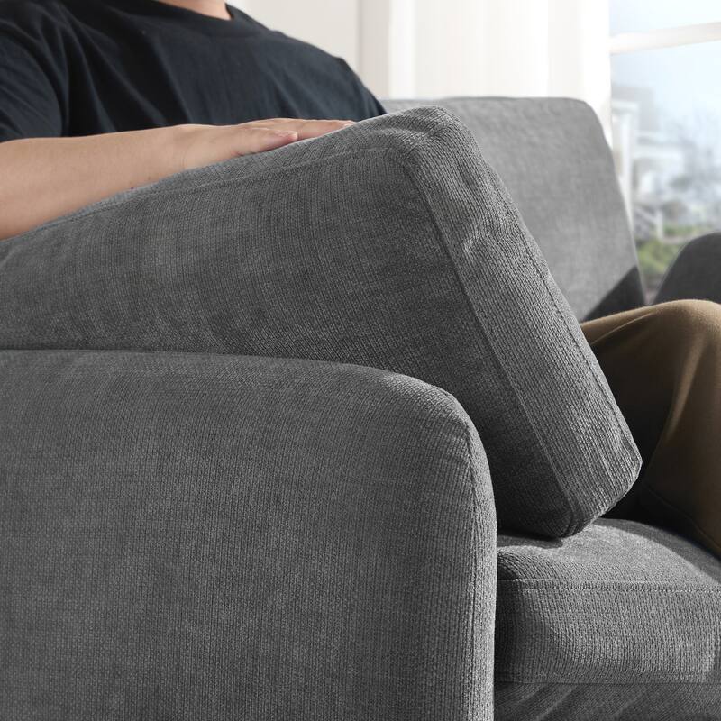 Oversized Chenille Single Sofa Chair
