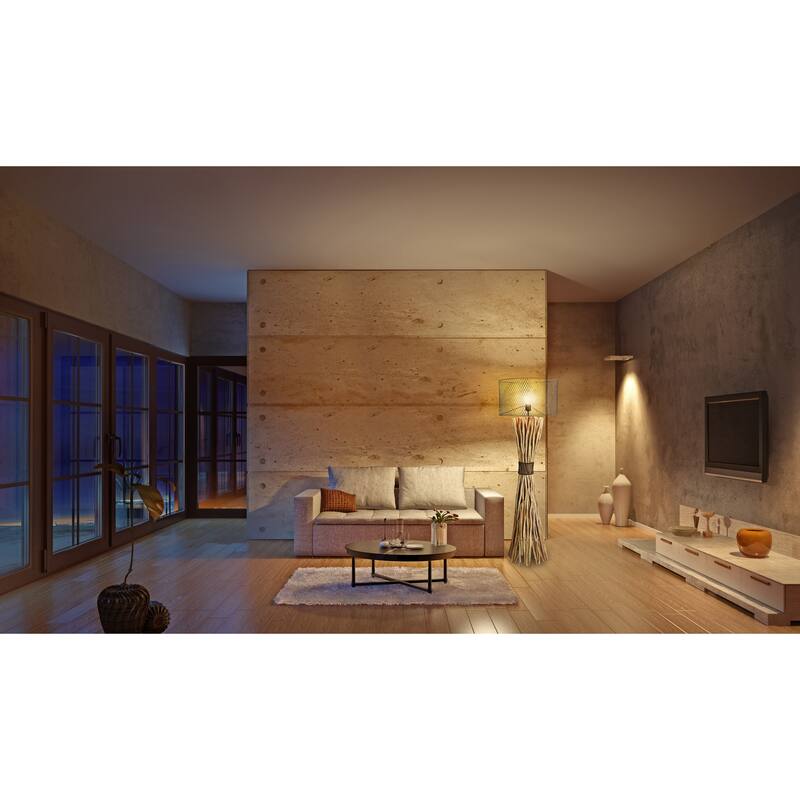 Elementaire II Wood Floor Lamp, Handcrafted in Thailand, ArtivaUSA - 59