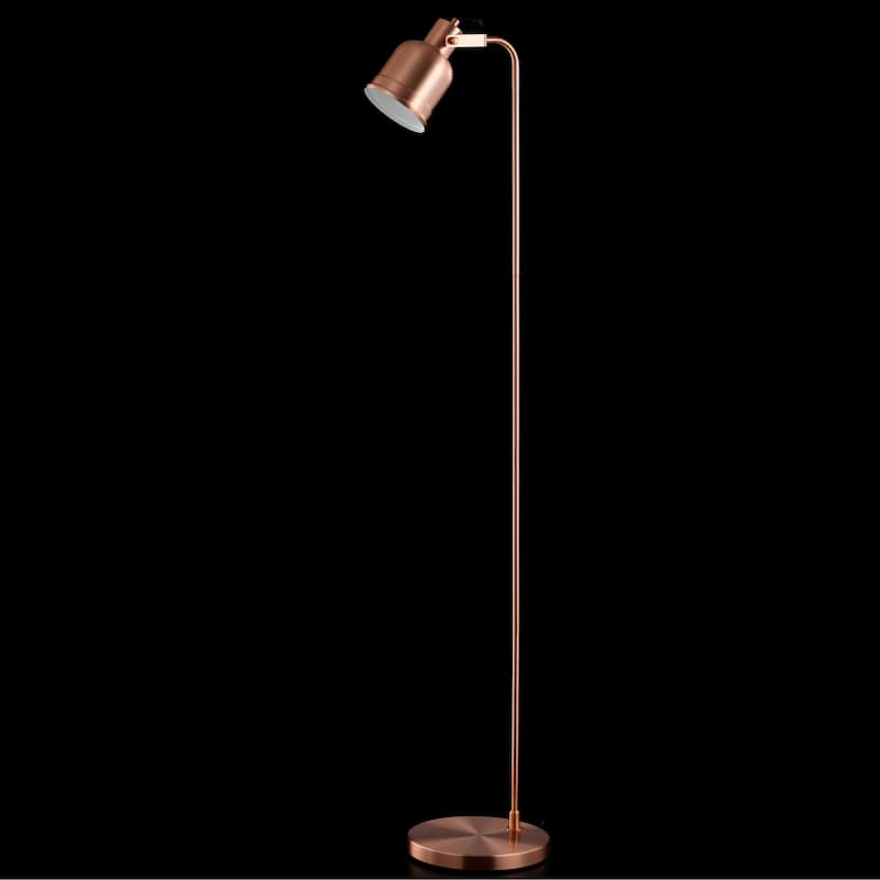 Liam 57" Metal Task LED Floor Lamp, Copper by JONATHAN Y