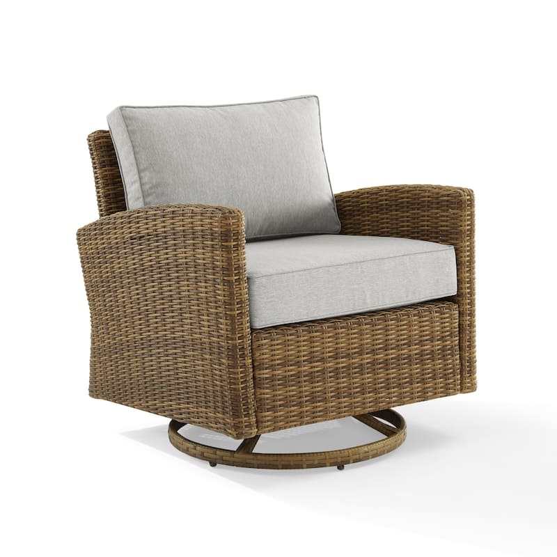 Crosley Bradenton Outdoor Wicker Swivel Rocker Chair