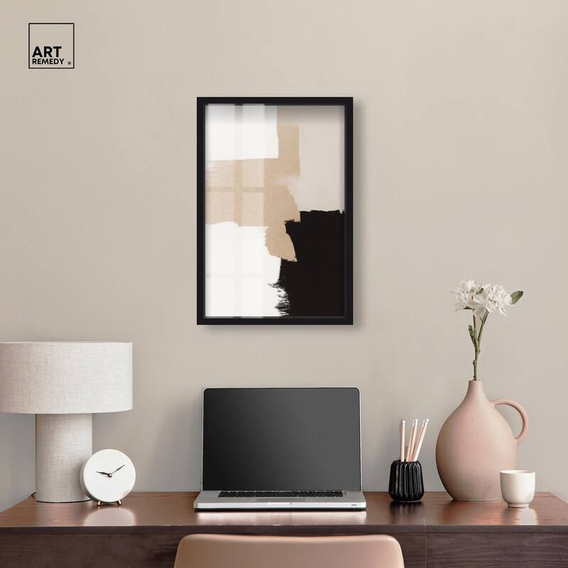 Beige and Black II Shadowbox by Art Remedy