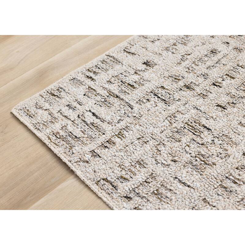 Alta Collection - Cream Beige Textured Area Rug