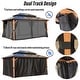 preview thumbnail 122 of 133, EROMMY Hardtop Gazebo,Outdoor Pergola with Double Roof & Netting & Curtains,Heavy Duty Canopy for Patio, Backyard, Pool party