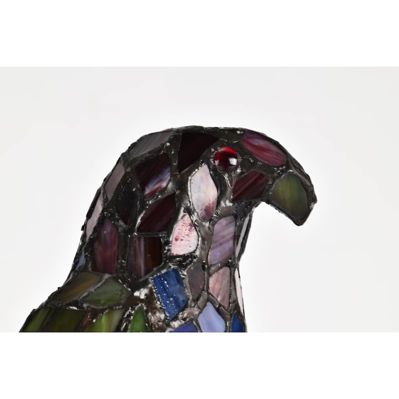 Tiffany-style Exotic Birds Accent Lamp