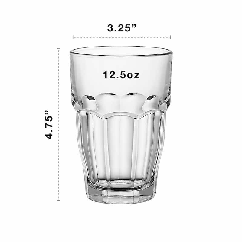 Bormioli Rocco Set of 6 Rock Bar Beverage Glasses