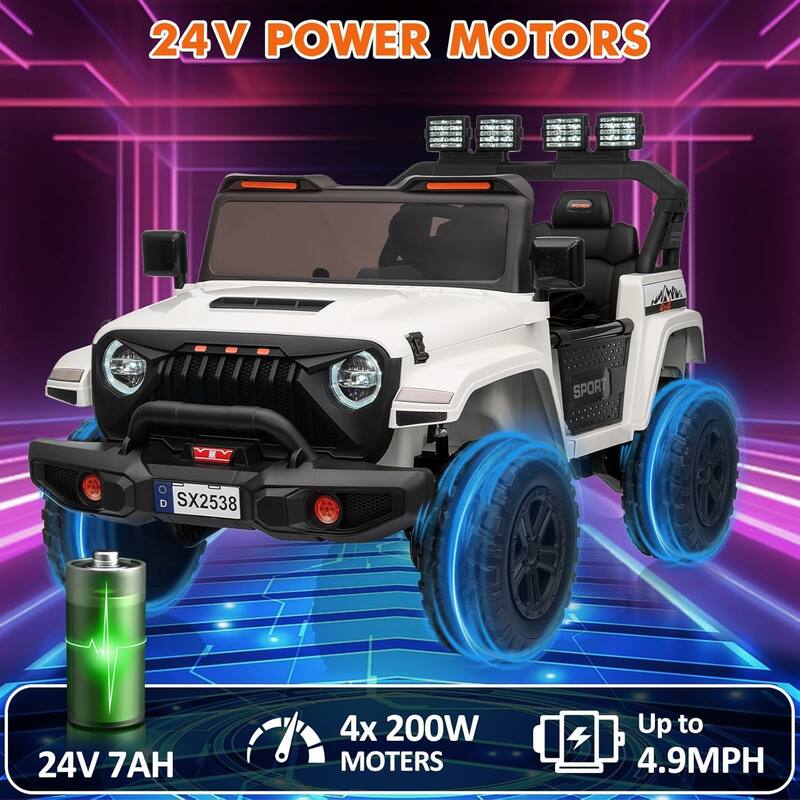 24V 2 Seater Electric Ride On Car for Kids with Remote Control