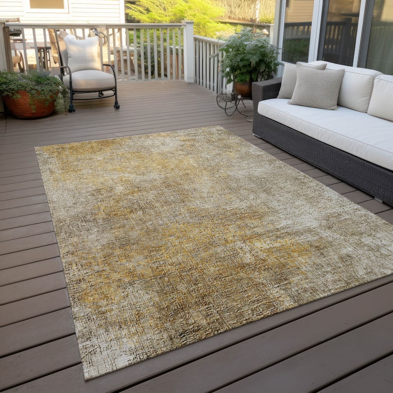 Machine Washable Indoor/ Outdoor Chantille Watercolor Ombre Rug