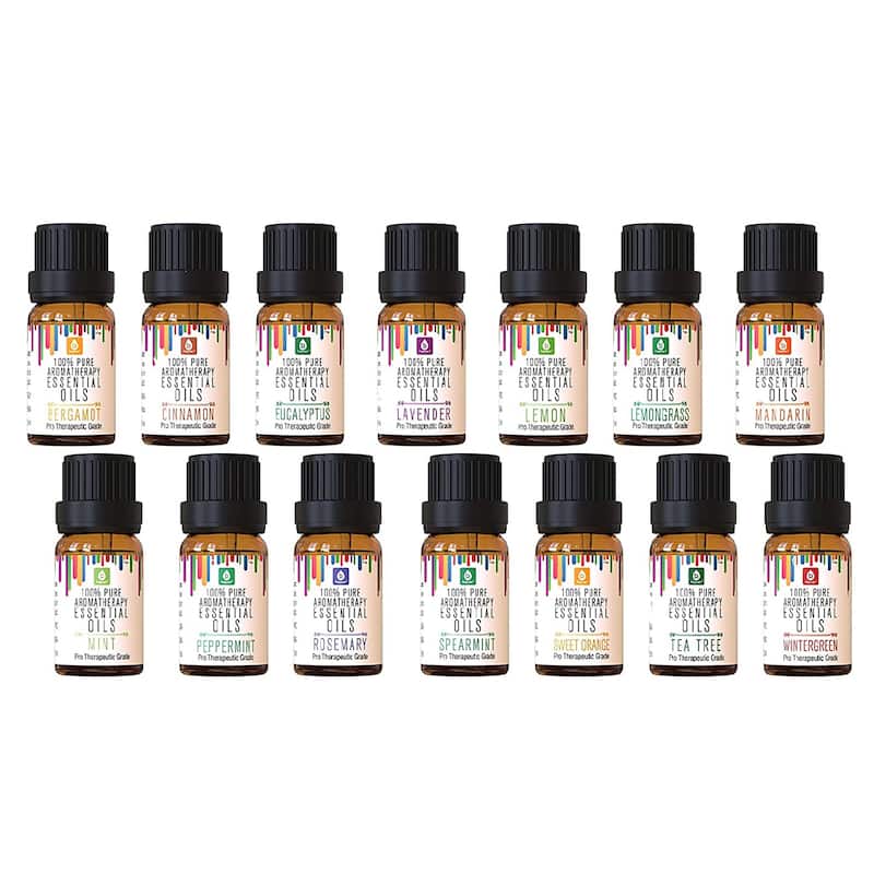 Pursonic 14 Pack of 100% Pure Essential Aromatherapy Oils - N/A - White