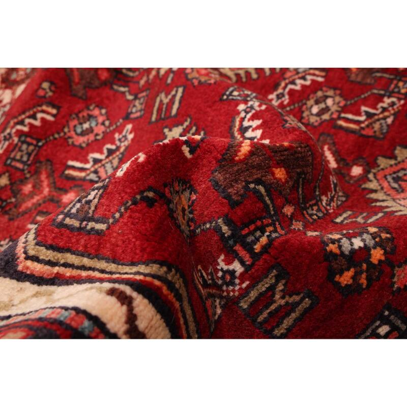 ECARPETGALLERY Hand-knotted Andelz Dark Red Wool Rug - 3'11 x 6'7