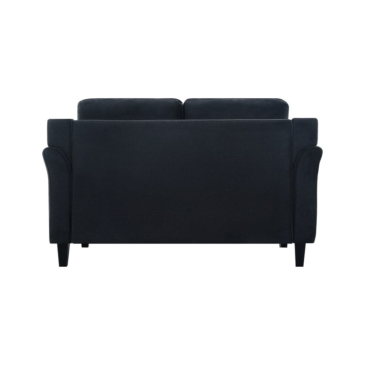 Premium Genuine Leather Loveseat with Deep Plush Seating and Goose Feather Cushions for Ultimate Comfort
