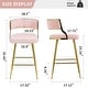 preview thumbnail 1 of 8, 26'' Counter Height Bar Stools Corduroy Kitchen Island (Set of 2) Pink
