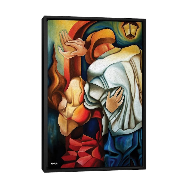 iCanvas "Dancers" by Dixie Miguez Framed Canvas Print - Black - 40x26