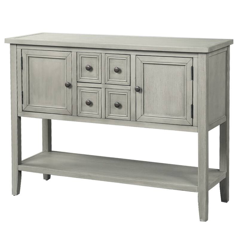Modern Buffet Sideboard Console Table with Bottom Shelf