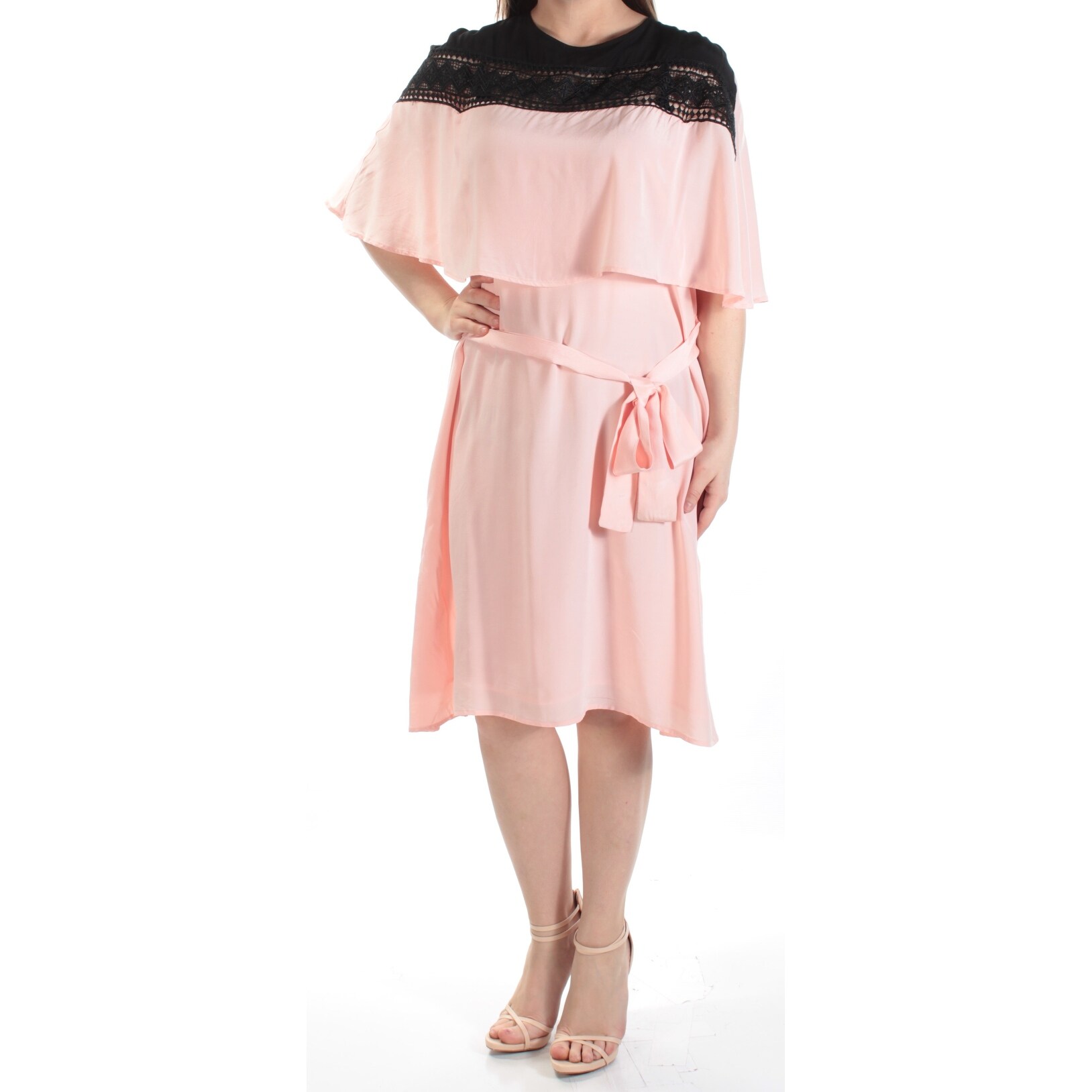 Shop Yyigal 139 Womens New 1254 Pink Belted Lace Cape Style A