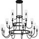 preview thumbnail 4 of 7, Viscount 18-Light Matte Black Chandelier
