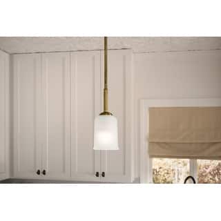 Kichler Lighting Shailene 1-Light Natural Brass Mini Pendant Light - 11.25