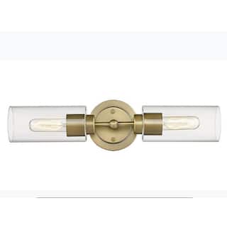 Aged Brass Vanity/Sconce Modern 2-Light