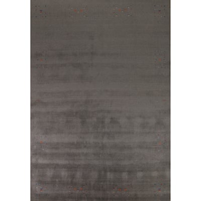 Handmade Gray Gabbeh Indian Area Rug 9x12 - 9' x 12'