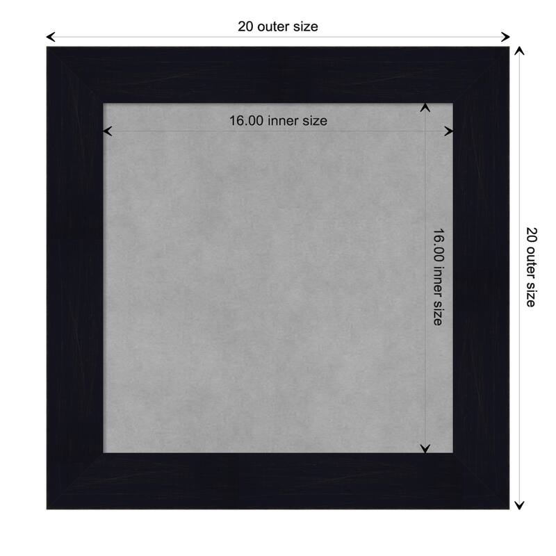 Amanti Art Shiplap Navy Framed Magnetic Board - Board Size 16x16