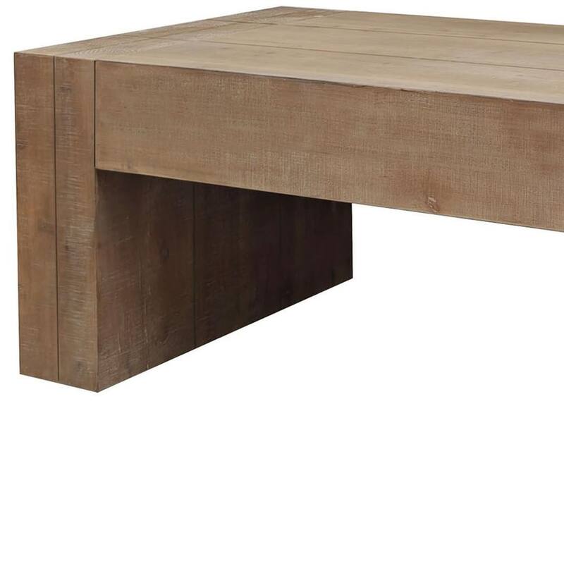 HomeRoots 49" Natural Wood Chunky Rectangular Coffee Table - 49.00 in. x 18.80 in. x 23.70 in.