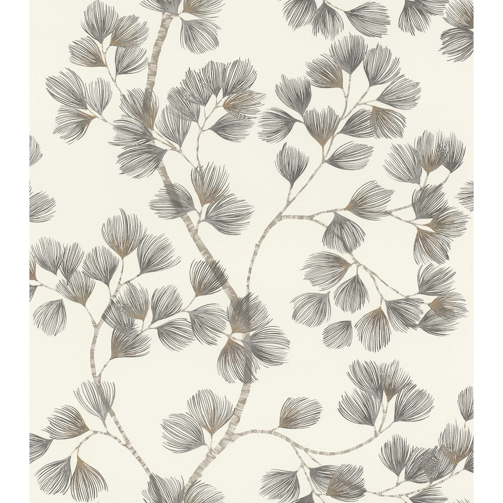 Rasch Newcomb Grey Trailing Branches Wallpaper