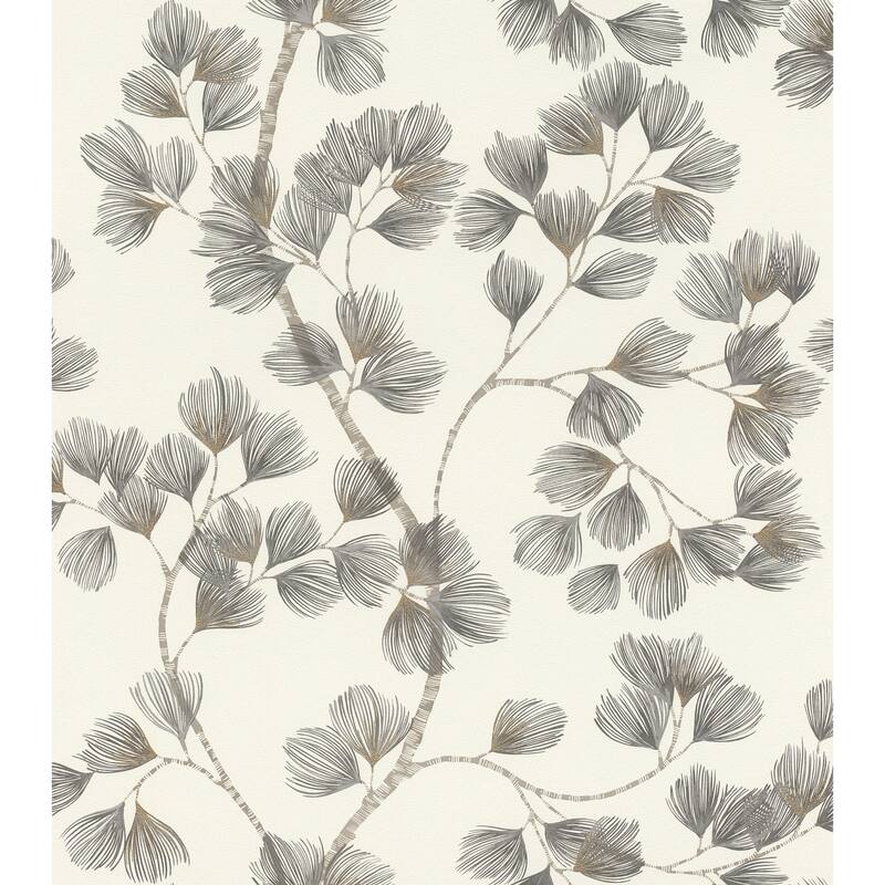 Rasch Newcomb Grey Trailing Branches Wallpaper