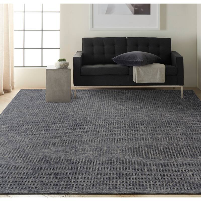 Calvin Klein Volcanic Contemporary Solid Area Rug