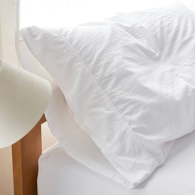 Terra é Pais - Stonewash 100% Cotton Sheet Set - White