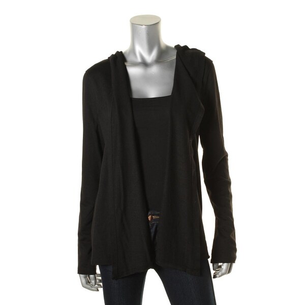 tahari hooded cardigan