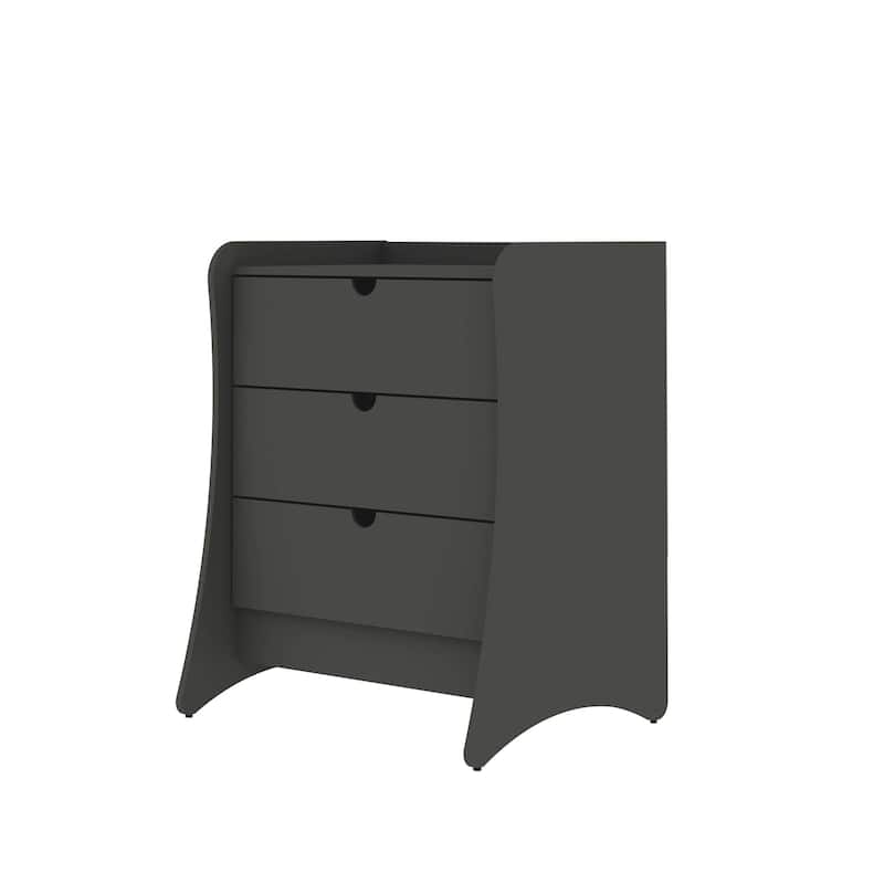 Manhattan Comfort Coney 3-Piece Mid-Century Modern Dresser and Nightstand Set