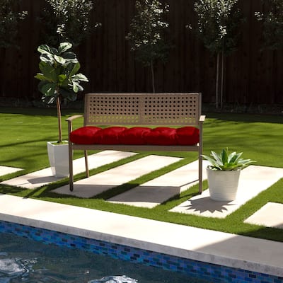 Sorra Home Indoor/Outdoor Tufted Bench Cushion