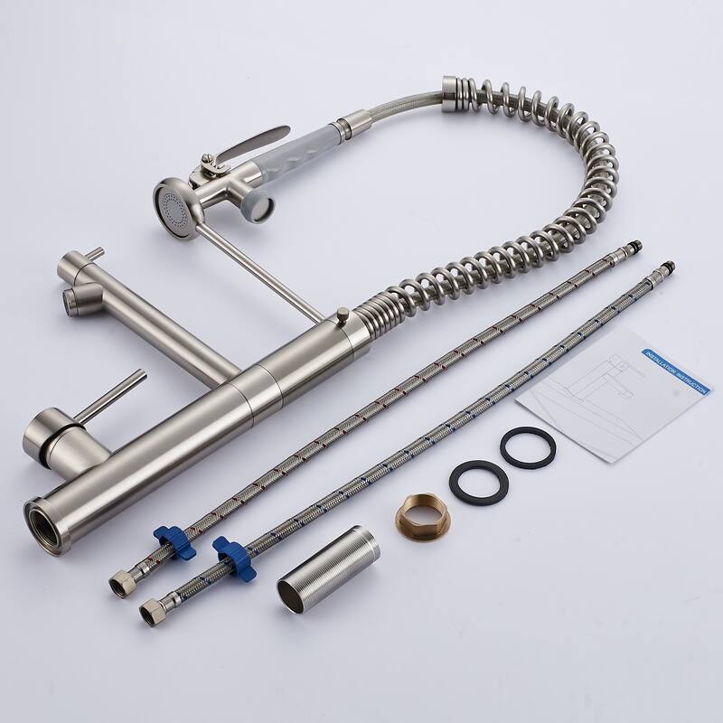 Kitchen Faucet w/ Pull Down Sprayer, Single Handle Kitchen Sink Faucet