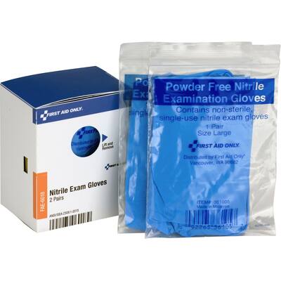First Aid Only Vinyl Lightweight Gloves- 2 Pairs