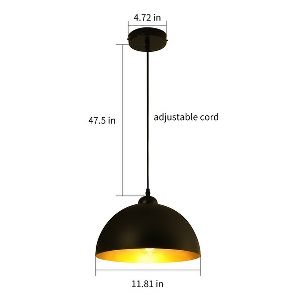 Black pendant gold interior on sale